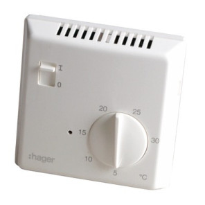 Einfacher elektronischer Thermostat HAGER elektronisch 25513- HAGER - 25513