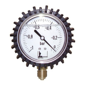 Runder Vakuummesser -1 bis 0 bar Durchmesser 63mm M1/4" Gehäuse aus rostfreiem Stahl mit Glyzerin- DIFF - 902423
