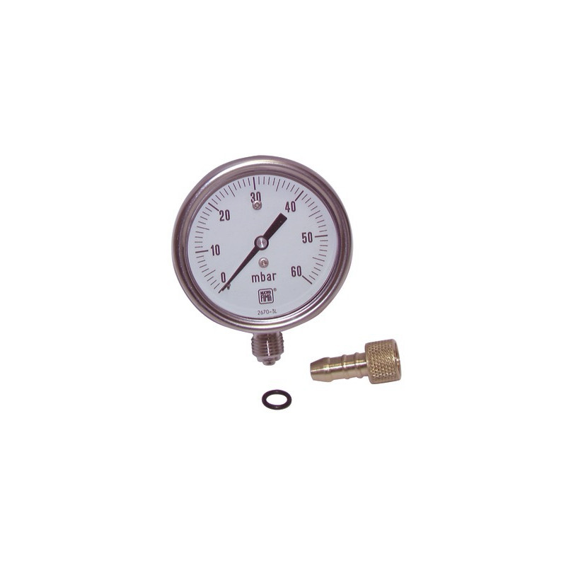 Runder Druckmesser 0 bis 60 mbar Durchmesser 63mm M1/4" ohne Hülle- DIFF - 100250