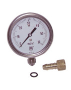 Runder Druckmesser 0 bis 60 mbar Durchmesser 63mm M1/4" ohne Hülle- DIFF - 100250