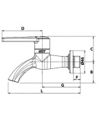 Robinet antigel breveté SKY M1/2''- EFFEBI - 1750P404