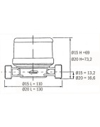 Compteur divisionnaire eau froide NARVAL 3/4"- ITRON - 6UKB15Y110BR50LCBXN_FR