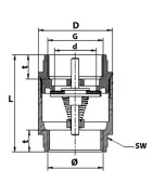 Clapet de non retour obturateur nylon F1/2"- DIFF - 110237