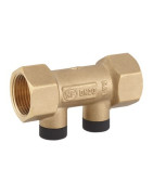 Clapet droit F3/4"xF3/4" avec bouchon plastique G1/4"- DIFF - 110305