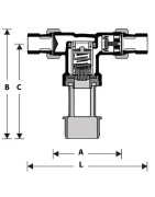Disconnecteur hydraulique 1/2" type CA raccords filetés- RESIDEO - CA295-1/2A