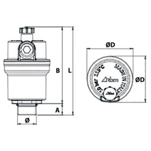 Purgeur automatique MINILUFT sans clapet M3/8"- RBM - 28280300