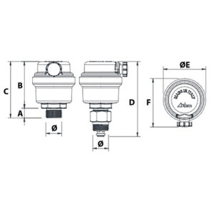 Purgeur MINILUFT compact avec clapet M3/8"- RBM - 7910340