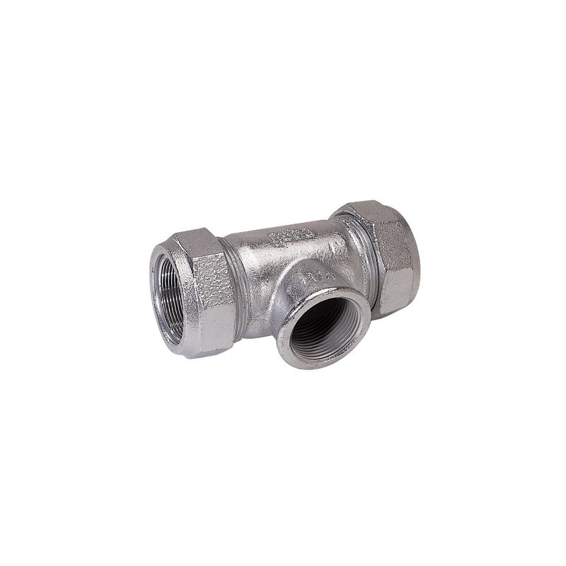 Raccord compression fonte té taraudé T 33.7x33.7xF1"- GEBO - 01.150.04.03