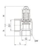 Soupape sanitaire 7b molette F1/2" x F3/4"- GOETZE - 651MWNK-15-F/F-15/20