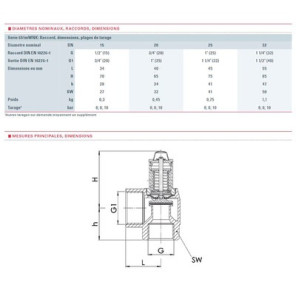 Soupape sanitaire 7b molette F1/2" x F3/4"- GOETZE - 651MWNK-15-F/F-15/20
