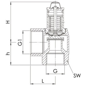 Soupape sanitaire 7b molette F1" x F1"1/- GOETZE - 651MWNK-25-F/F-2 7B