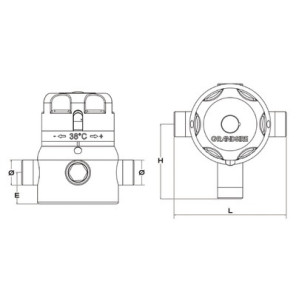 Mitigeur thermostatique collectif de bouclage SE M1"1/4- DIFF - 111322