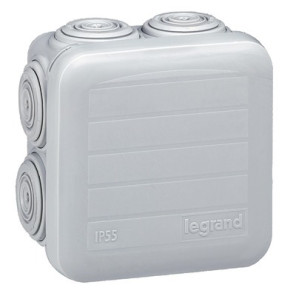 Boite de dérivation carrée PLEXO Ø65x65x40 grise- LEGRAND - 092005