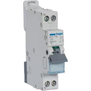 Disjoncteur 1P N 4.5-6kA courbe C-2A- HAGER - MJT702