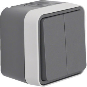 Double poussoir CUBYKO inverseur saillie- HAGER - WNC044