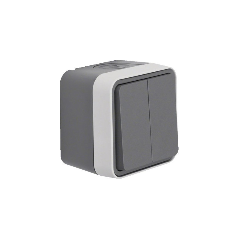 Double poussoir CUBYKO inverseur saillie- HAGER - WNC044
