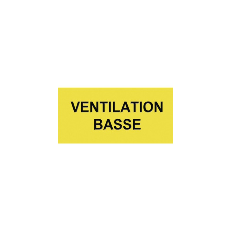 Étiquette rigide ventilation basse- DIFF - 111799
