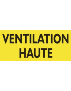Étiquette rigide ventilation haute- DIFF - 111800
