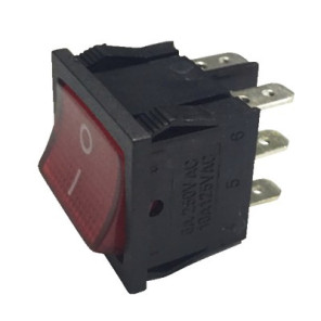 Interrupteur lumineux rouge 0/1 6A 6XFAS- DIFF - 150645