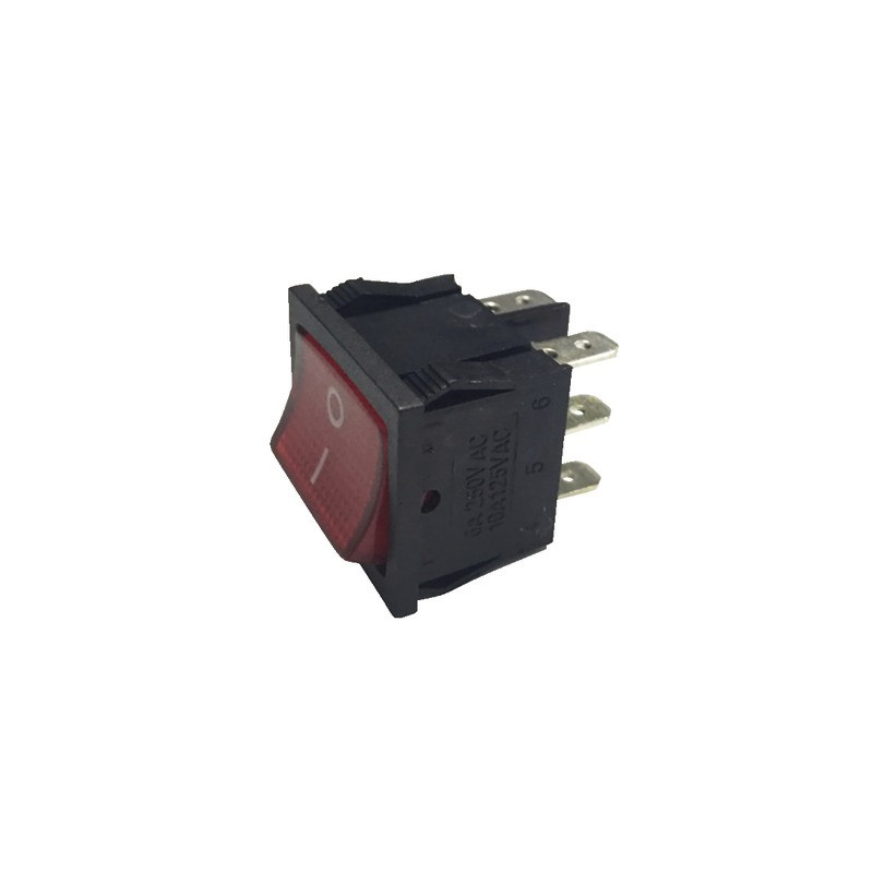 Interrupteur lumineux rouge 0/1 6A 6XFAS- DIFF - 150645