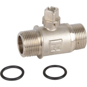 Vanne isolement 3/4" mâle mâle carré- DIFF pour Frisquet - F3AA40144