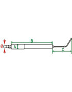 2 Elektroden D 11 T3- DIFF pour Cuenod - 66634+66647