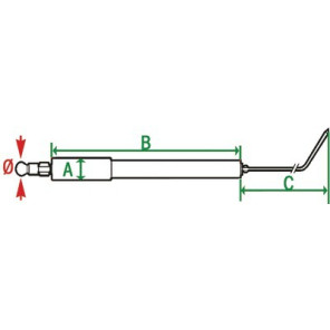 Elektrodenblock mit kabel C28/34- DIFF pour Cuenod - 145905