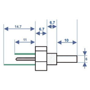 NTC Fühler- DIFF pour Baxi-Roca - 122155310  - (X2)
