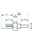 NTC Fühler- DIFF pour Baxi-Roca - 122155310 - (X2) NTC Fühler- DIFF pour Baxi-Roca - 122155310 - (X2)