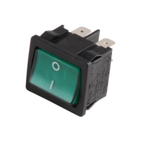 Interrupteur bipolaire lumineux vert- DIFF pour De Dietrich Chappée - 95325027