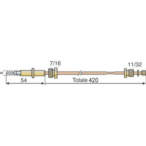 Thermoelement 750mm- DIFF pour AO Smith - Q335C 1023B