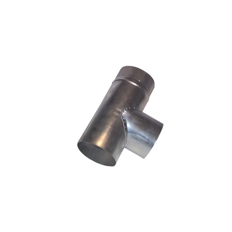 Rauchabzug Alu T-Stück mit 90° Durchmesser 125mm- ISOTIP JONCOUX - 013012
