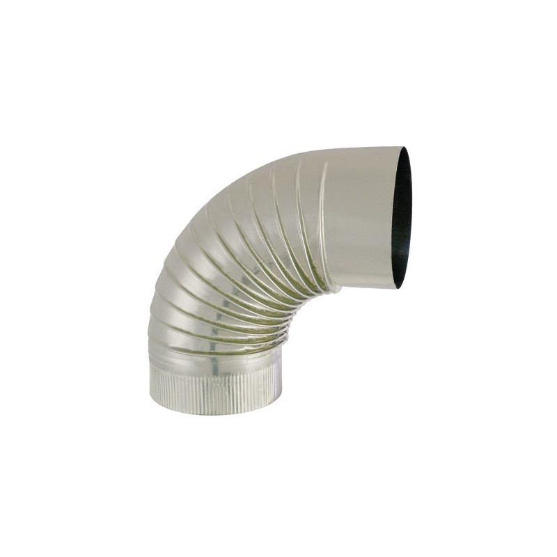 Rauchabzug aus rostfreiem Stahl 90° Winkel Durchmesser 125mm- ISOTIP JONCOUX - 032112