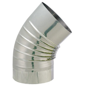 Rauchabzug aus rostfreiem Stahl 45° Winkel Durchmesser 125mm- ISOTIP JONCOUX - 032412
