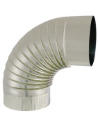 Rauchabzug aus rostfreiem Stahl 90° Winkel Durchmesser 139mm- ISOTIP JONCOUX - 032113