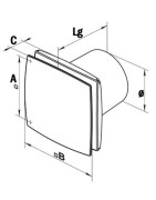 Wand-/Deckenlüfter Design 100KTH- NATHER - 549020
