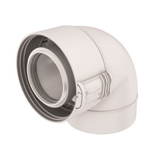LEITUNG FÜR HEIZKESSEL MIT ENTLÜFTUNG 87° Winkel PPTL/PVC weiß UBBINK 227520- UBBINK - 229520