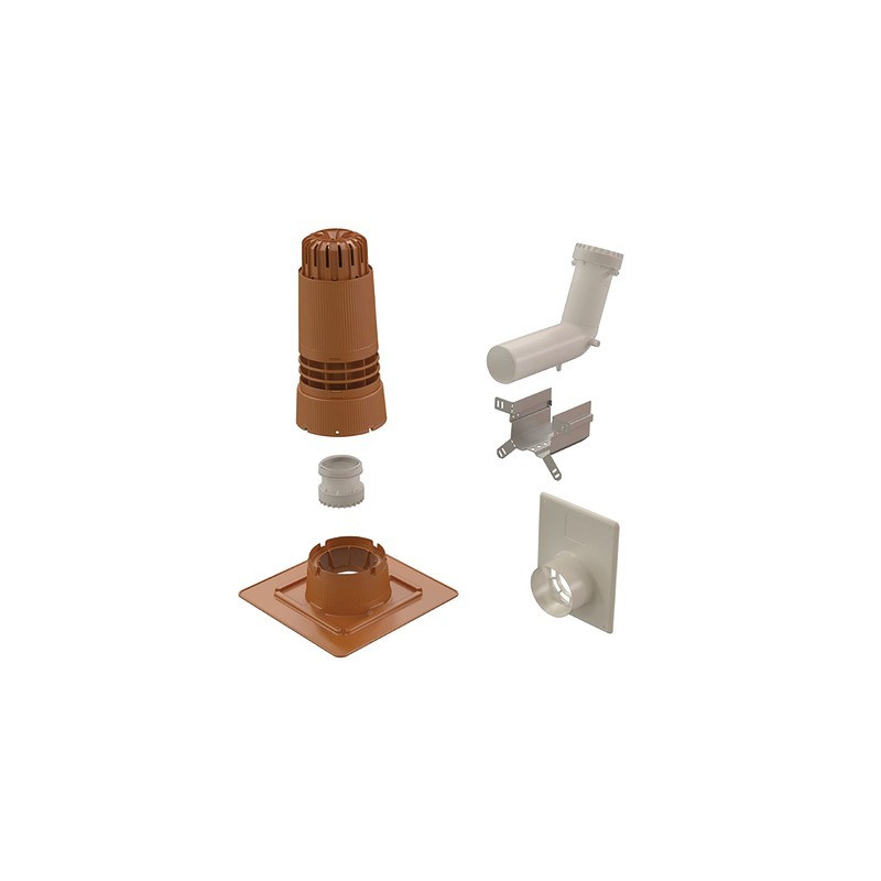 RENOLUX Set C für Abgassysteme (Brennwert), Ø 60, ockerfarben- UBBINK - 184425