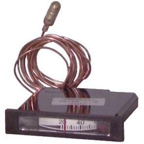 Rechteckiges Thermometer 20° bis +120°C - L 68mm x H 15mm Kapillar 1500- DIFF - 606002