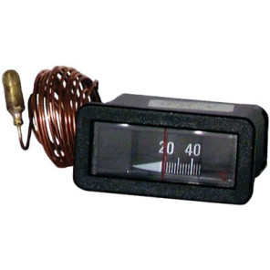 Rechteckiges Thermometer 20° bis +120°C - L 64mm x H 31mm Kapillar 3000- DIFF - 606011