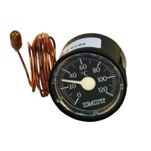 Rundes Thermometer 0° bis +120°C Durchmesser 43mm Kapillar 1000- DIFF - 606051