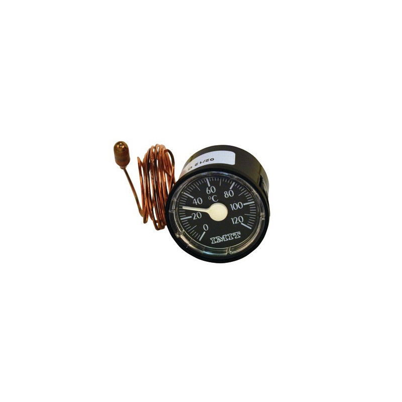 Rundes Thermometer 0° bis +120°C Durchmesser 43mm Kapillar 1000- DIFF - 606051