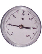 Rundes axiales Tauchthermometer 0 bis 120°C Durchmesser 80mm zum Eintauchen 50- DIFF - 606071