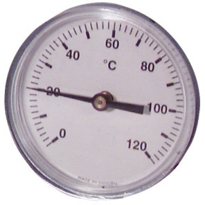 Rundes axiales Tauchthermometer 0 bis 120°C Durchmesser 80mm zum Eintauchen 100- DIFF - 606073
