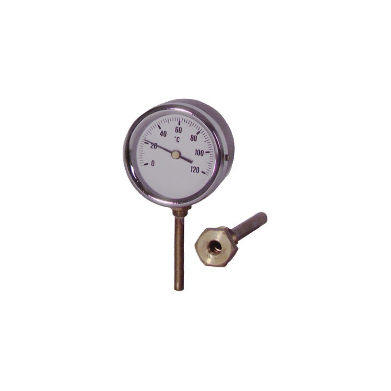 Runder radialer Tauchthermometer 0 bis 120°C Durchmesser 80mm Tauchtiefe 40- DIFF - 606079