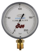 Runder Druckmesser 0 bis 200 bar Durchmesser 110mm M1/2"- DIFF - 606118