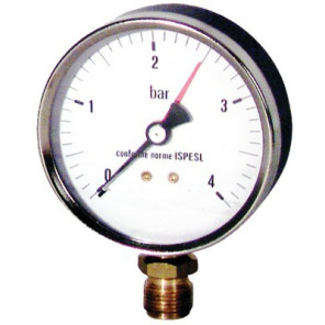 Druckmesser Wasser und Luft 0 bis 4 bar Durchmesser 80mm M3/8"- DIFF - 606120