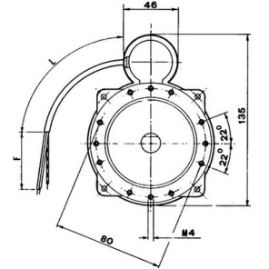 Standard Motor blank unbelüftet Motor AACO 60.2.75.32M- DIFF - 702105