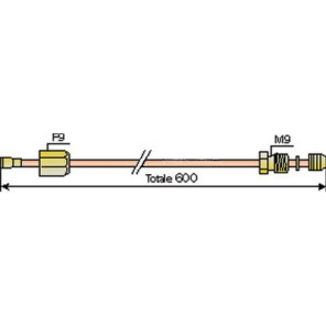Rallonge de thermocouple (L600mm - raccord M9 x F9)- SIT - 0 218 101