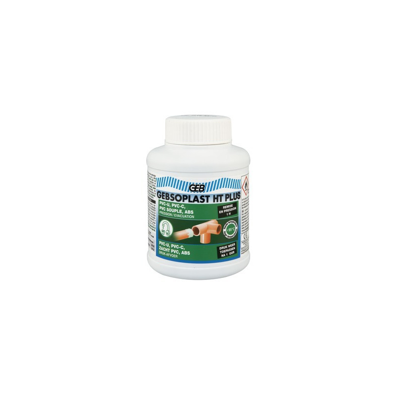 Colle PVC rigide GEBSOPLAST HT PLUS 250ML- GEB - 504855